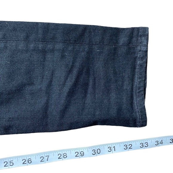 Rag & Bone Jeans Men's Size 30x33 Fit 2 Slim Leg Straight Button Fly Black Denim - Picture 9 of 11